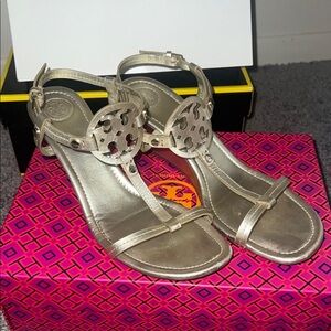 Tory Burch Metallic Gold Sandals